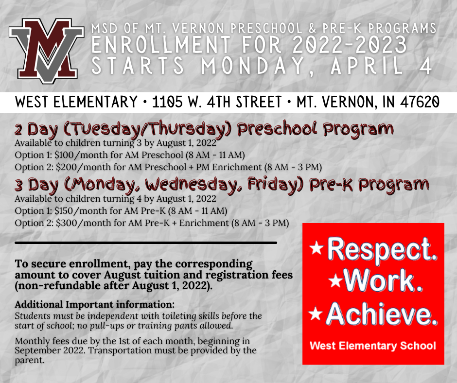 West preschool enrollment